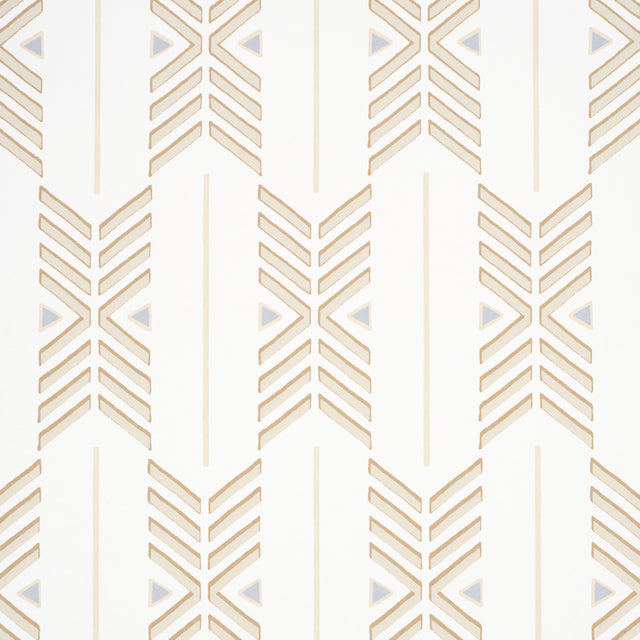 Quiver Sesame by A Rum Fellow Modern Chevron Stripe Wallpaper – Schumacher 5015810