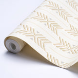 Quiver Sesame by A Rum Fellow Modern Chevron Stripe Wallpaper – Schumacher 5015810