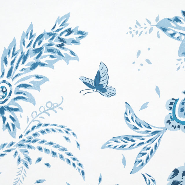 Chinoiserie Grande Panel Set Indigo by Schumacher – Mark D. Sikes Designer Wall Mural 5015820