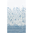 Chinoiserie Grande Panel Set in Indigo by Schumacher, featuring large-scale climbing flowers and architectural motifs in blue and white.