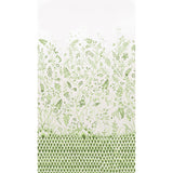Chinoiserie Grande Panel Set in Leaf Green by Mark D. Sikes for Schumacher, large scale botanical wall mural with climbing flowers and architectural forms.