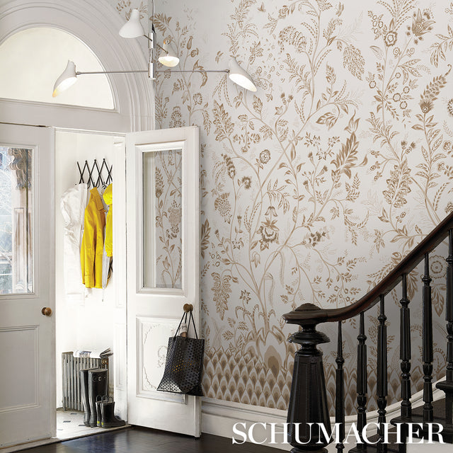 Chinoiserie Grande Panel Set Neutral by Mark D. Sikes Scenic Wall Mural – Schumacher 5015822