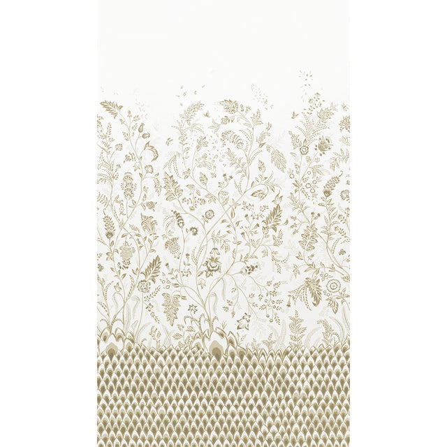 Chinoiserie Grande Panel Set in Neutral by Mark D. Sikes for Schumacher, large-scale botanical and architectural wall mural panel set.