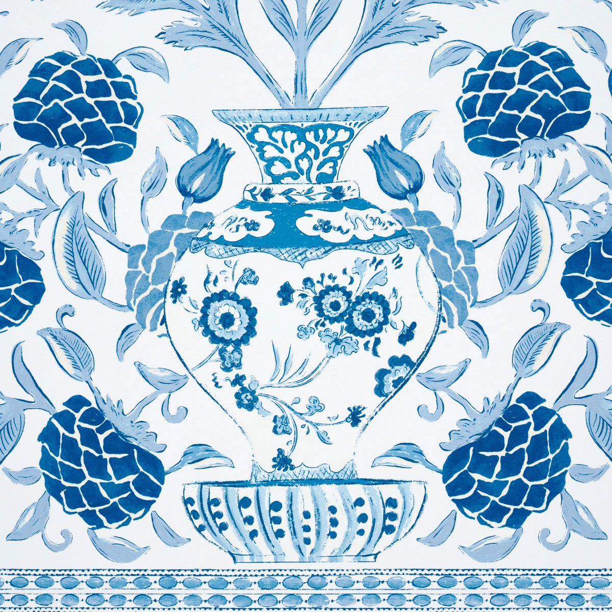 Montecito Panel Set Indigo by Mark D. Sikes – Schumacher 5015830