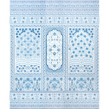 Montecito Panel Set in Indigo by Mark D. Sikes for Schumacher, large-scale paisley, floral, and medallion wallcovering panel set.