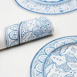 Montecito Porcelain Indigo by Mark D. Sikes Blue and White Plate Wallpaper – Schumacher 5015840