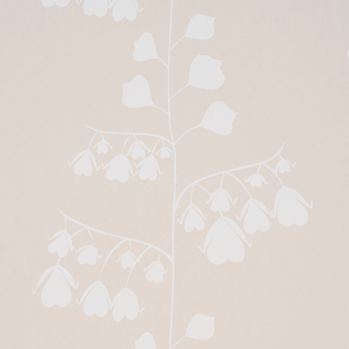 Bleeding Hearts Neutral by Peg Norriss Contemporary Floral Wallpaper – Schumacher 5015860