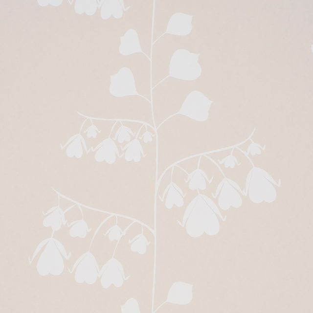 Bleeding Hearts Neutral by Peg Norriss Contemporary Floral Wallpaper – Schumacher 5015860