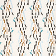 Confetti wallpaper in teal by Peg Norriss for Schumacher, featuring an abstract multicolor stripe pattern inspired by Clare Rojas.