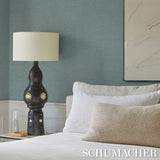 Linen Plissé Wallcovering Adriatic Blue Schumacher – 5015890