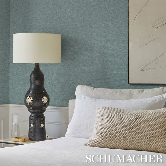 Linen Plissé Wallcovering Adriatic Blue Schumacher – 5015890