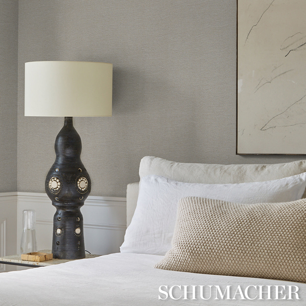 Linen Plissé Wallcovering Natural by Schumacher – Patterson Flynn 5015894