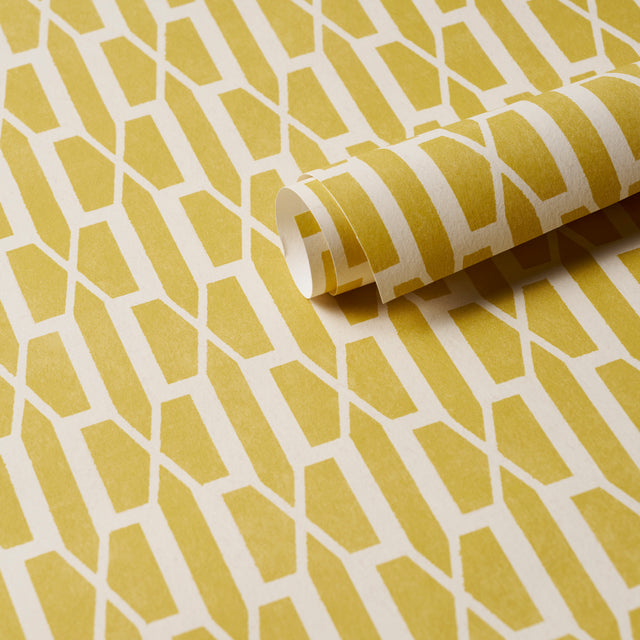 Belvedere Mimosa by Veere Grenney Geometric Trellis Wallpaper – Schumacher 5015912