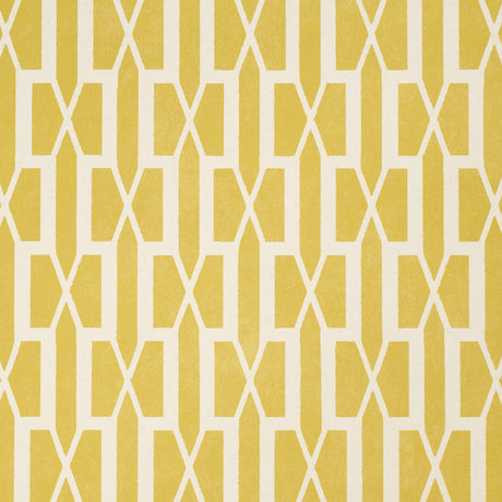 Belvedere Mimosa by Veere Grenney geometric trellis yellow wallpaper by Schumacher