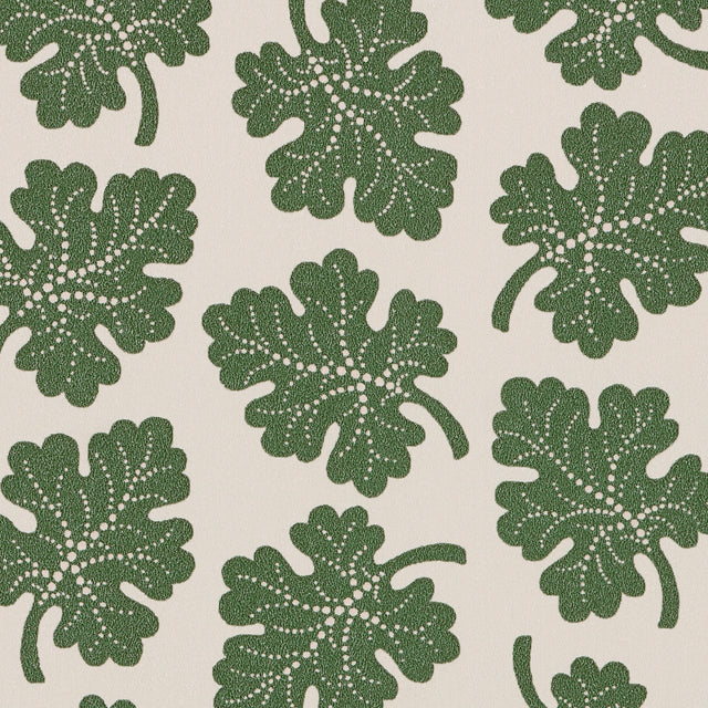 Olive Green by Rita Konig Botanical Leaf Motif Wallpaper – Schumacher 5015920