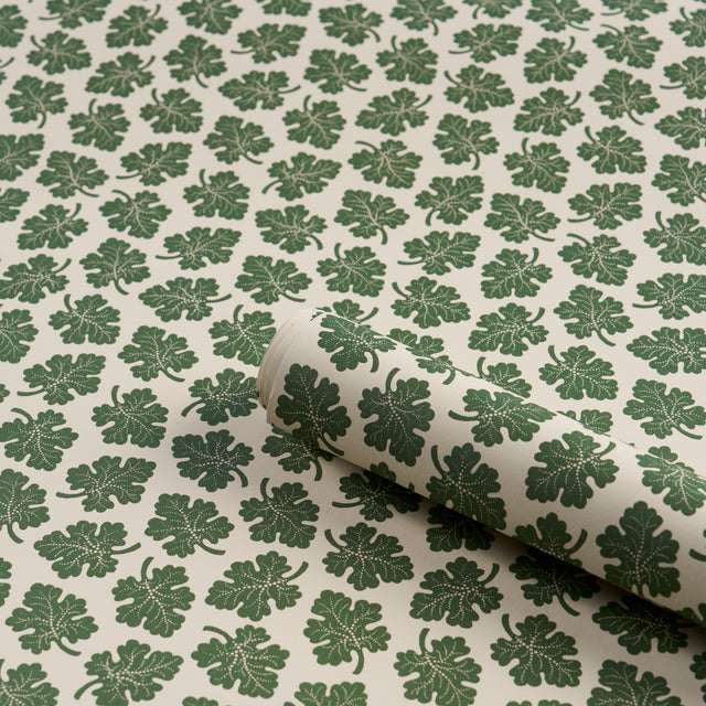 Olive Green by Rita Konig Botanical Leaf Motif Wallpaper – Schumacher 5015920