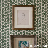 Olive Green by Rita Konig Botanical Leaf Motif Wallpaper – Schumacher 5015920
