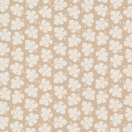 Olive by Rita Konig for Schumacher - neutral small-scale leaf motif gravure-printed wallpaper in a classic, understated style.
