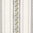 Serena Stripe wallpaper in Ochre by Rita Konig for Schumacher, featuring a floral and stripe pattern in ochre, green, and black on a white background.