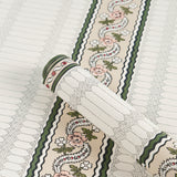 Serena Stripe Rose by Rita Konig Vintage-Inspired Floral Stripe Wallpaper – Schumacher 5015932