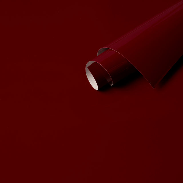 Ace Faux Lacquer Performance Vinyl Maroon by Schumacher – High-Gloss Washable Wallcovering 54" Wide – 5015940