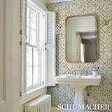 Frances Scallop Floral Petal by Schumacher Pink Floral Wallpaper – Schumacher 5015960
