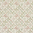Frances Scallop Floral wallpaper in Petal by Schumacher, featuring a playful scallop and floral pattern in pink and green tones.
