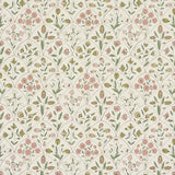 Frances Scallop Floral wallpaper in Petal by Schumacher, featuring a playful scallop and floral pattern in pink and green tones.