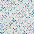Frances Scallop Floral wallpaper in blue, featuring a playful scallop and floral pattern by Schumacher.