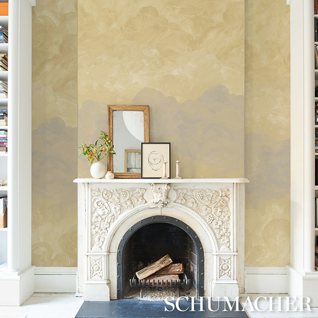 Painted Sky Sunbeam by Backdrop x Xavier Donnelly Wide-Width Wallpaper – Schumacher 5016020