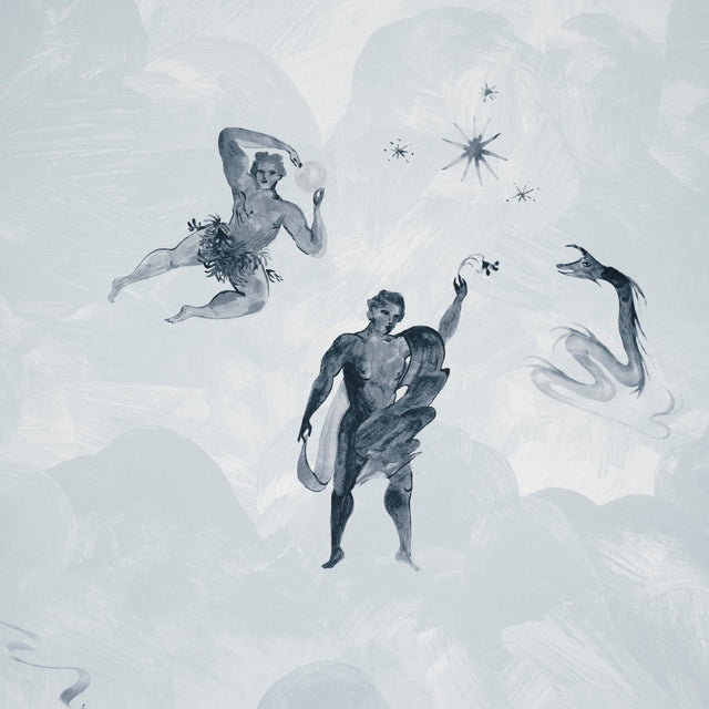 Ascendance 3 Panel Set Clear Blue by Backdrop x Xavier Donnelly Cloudscape Mural Wallpaper – Schumacher 5016032