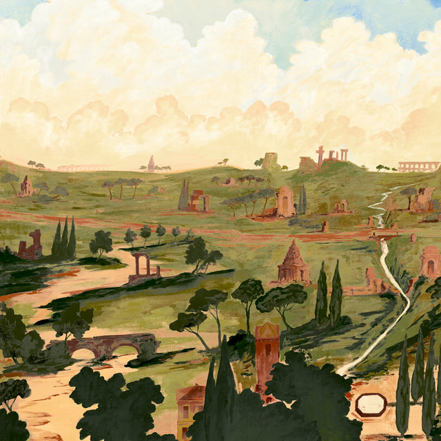 Appian Way 4 Panel Set Daylight by Backdrop x Xavier Donnelly Scenic Wall Mural – Schumacher 5016040