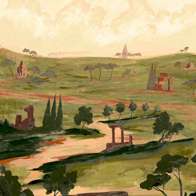 Appian Way 4 Panel Set Daylight by Backdrop x Xavier Donnelly Scenic Wall Mural – Schumacher 5016040