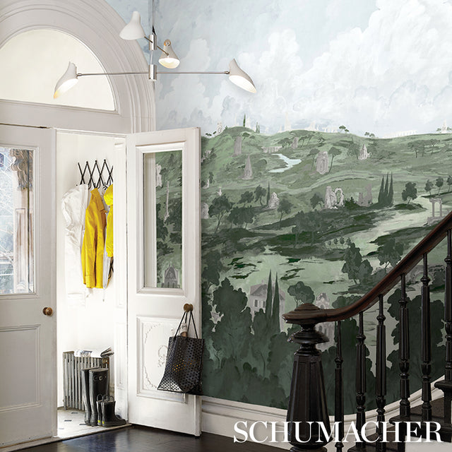 Appian Way 4 Panel Set Fog by Backdrop x Xavier Donnelly Scenic Wall Mural – Schumacher 5016041