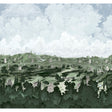 Appian Way 4 Panel Set scenic wall mural in Fog by Backdrop x Xavier Donnelly for Schumacher, featuring a hand-painted Italian countryside landscape.
