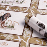 Chaser's Legacy Metallic Gold by Schumacher Dog Portrait Wallpaper – Schumacher 5016050