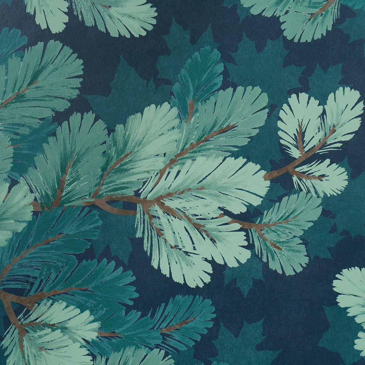 Covey Hedge Midnight by Schumacher Botanical Wallpaper – 5016070