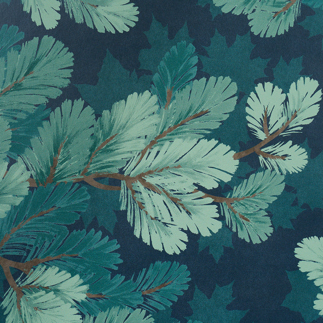 Covey Hedge Midnight by Schumacher Botanical Wallpaper – 5016070