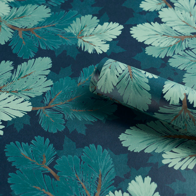 Covey Hedge Midnight by Schumacher Botanical Wallpaper – 5016070