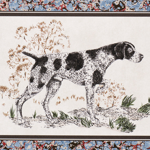 Chaser's Legacy Slate by Schumacher Framed Dog Portraits Wallpaper – Schumacher 5016080