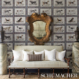 Chaser's Legacy Slate by Schumacher Framed Dog Portraits Wallpaper – Schumacher 5016080