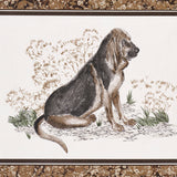Chaser's Legacy Bark by Schumacher Framed Dog Portraits Wallpaper – Schumacher 5016081