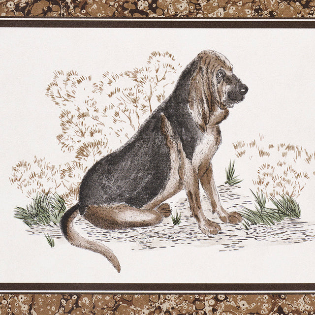 Chaser's Legacy Bark by Schumacher Framed Dog Portraits Wallpaper – Schumacher 5016081