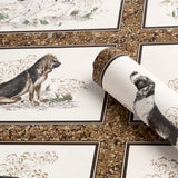 Chaser's Legacy Bark by Schumacher Framed Dog Portraits Wallpaper – Schumacher 5016081