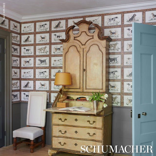 Chaser's Legacy Bark by Schumacher Framed Dog Portraits Wallpaper – Schumacher 5016081