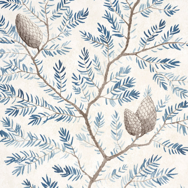 Pinewood Winter by Schumacher Elegant Botanical Wallpaper – 5016091