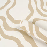 DEFEO Sand by Schumacher Modern Topographic Pattern Wallpaper – Schumacher 5016100