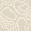 DEFEO Bone by Schumacher - Modern topographic pattern wallpaper in neutral tones, surface-printed on fibrous paper ground.