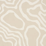 DEFEO Bone by Schumacher - Modern topographic pattern wallpaper in neutral tones, surface-printed on fibrous paper ground.