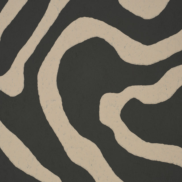 DEFEO Carbon by Schumacher Modern Topographic Surface-Printed Wallpaper – Schumacher 5016102